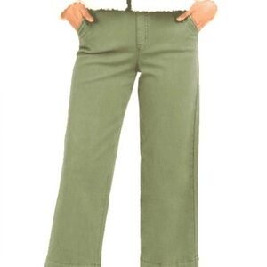 Spanx Stretch Twill Cropped Wide Leg Size Large